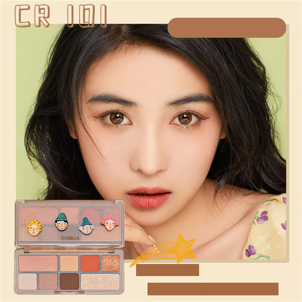 

NEW2023 8 Color Cactus Matte Eyeshadow Palette Glitter Highlighter Shimmer Shiny Eye Shadows Lasting Charming Makeup Korean Cosm