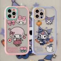 my melody kuromi cream phone cases for iphone 13 12 11 pro max xr xs max x back cover