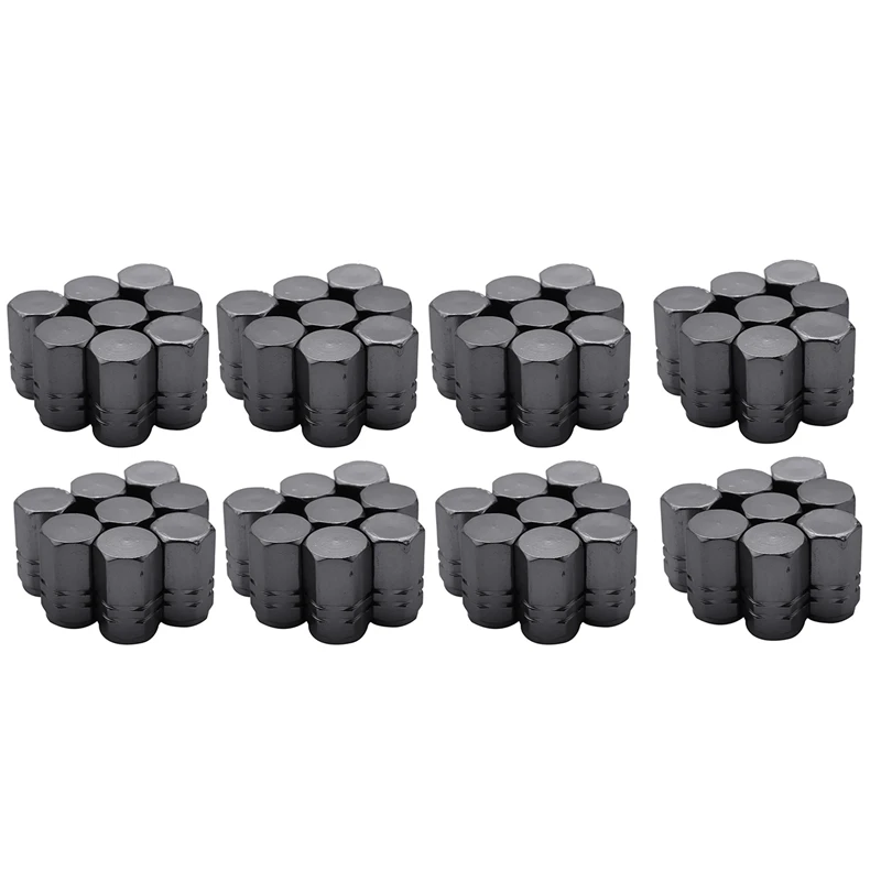 

48 Pieces Tire Stem Valve Caps Wheel Valve Covers Car Dustproof Tire Cap, Hexagon Shape Titanium Gray