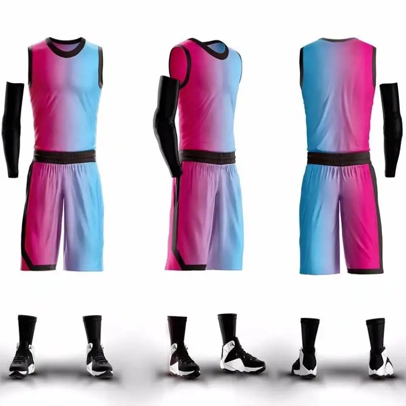 Custom Print Men Kids Basketball Jersey Sets Boys Girls Sports Cothing College Tracksuits Breathable Women Basketball Uniforms