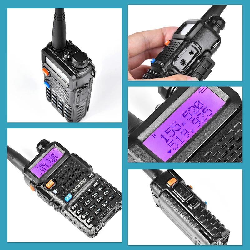 1/2PCS Lot BaoFeng UV-5R 10KM Walkie Talkie Professional Ham Radio Transceiver Dual Band VHF UHF 400-520MHZ UV 5R Two Way Radios