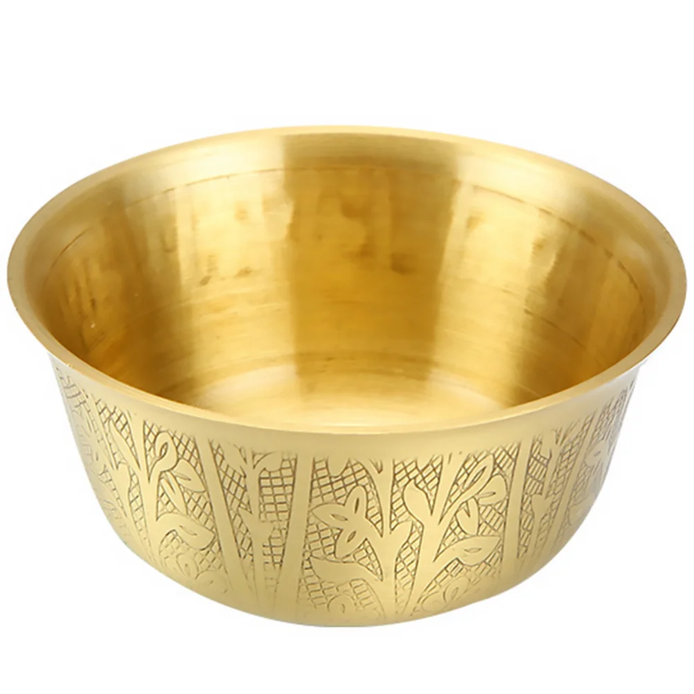 

Bathtub Household Decor Smooth Temple Bowl Decorate Small Copper Creative Rice Furnishing Articles Worship God Sacrificial