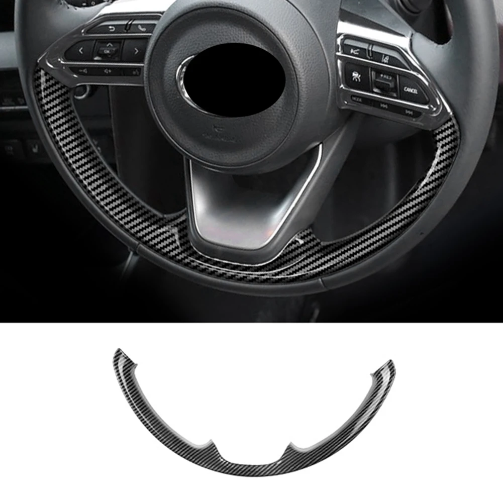 

Автомобильная панель рулевого колеса из углеродного волокна, отделка, декоративная рамка, Наклейка для Toyota Aqua Yaris Sienta 2022 +