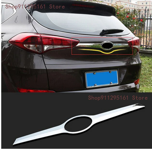 

FIT FOR HYUNDAI TUCSON TL 2015 2016 CHROME REAR TRUNK LIGHT COVER TRIM DECORATION TAILGATE MOLDING STYLING GARNISH STRIP