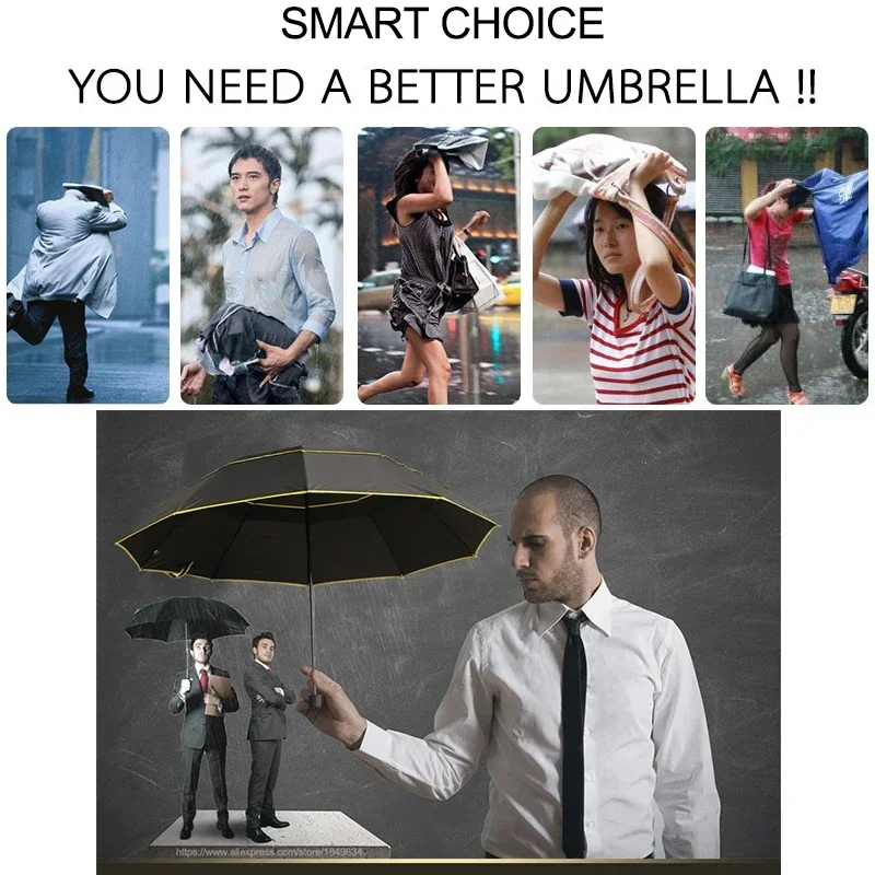 Parapluie женский ветрозащитный мужской 3 Big Sun Paraguas уличный зонтик от дождя Топ