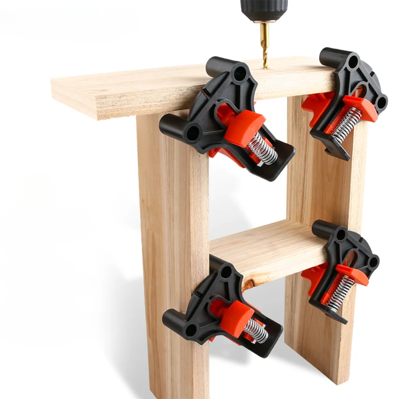 

Woodworking Angle Clamp Tool Set 60/90/120 Degrees Fixer Photo Frame Picture Frame Clamp Home Tools Punching Installer Hand Tool