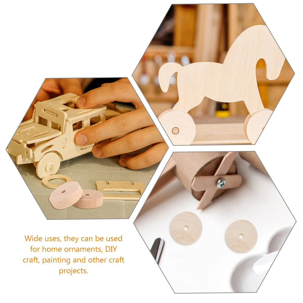 30-częściowe zabawki do zabawy dla dzieci Koło z bali Koła drewna Klasyczne rękodzieło na akcesoria