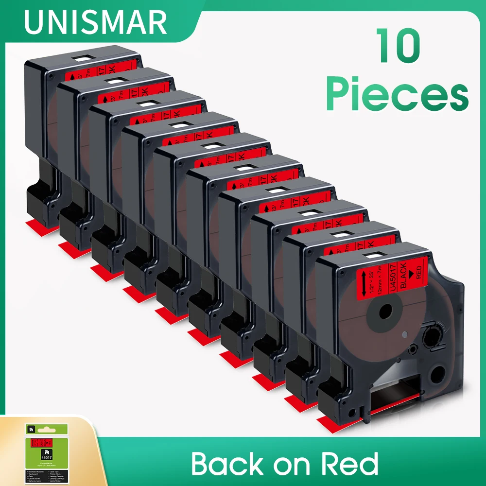 

10PK, 12 мм, D1, ярлык, фотомагнитная лента 45017, 160 лм, 280