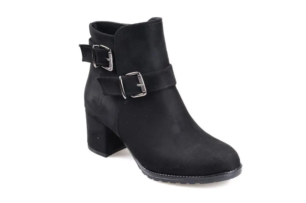 Can Papuçcity 6 Cm Heels Black Suede Ladies Günlük Boat |