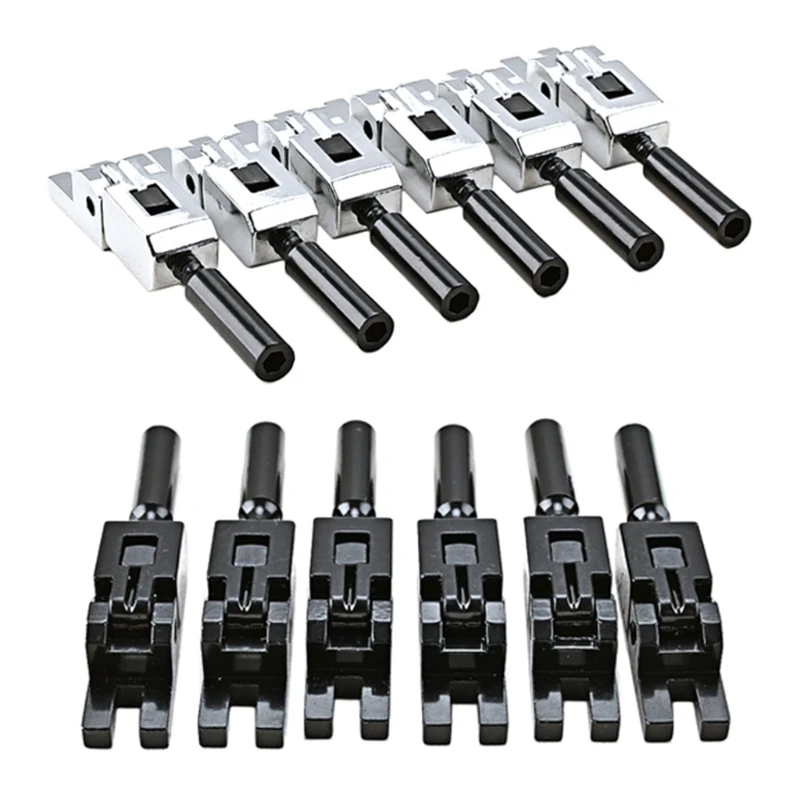 

6 шт./упак. Заблокированные седла электрогитары с тремоло-Бридж система двойной блокировки для частей электрогитары