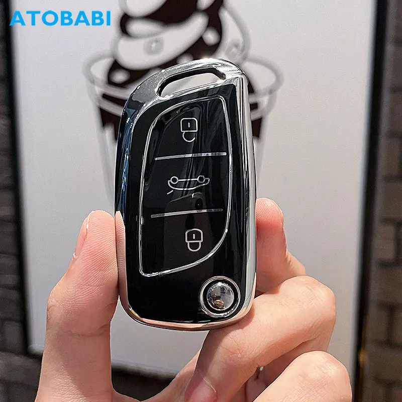 Чехол для автомобильного ключа Citroen C4 C-Elysee DS DS4 2016 2017 Peugeot 207 307 308