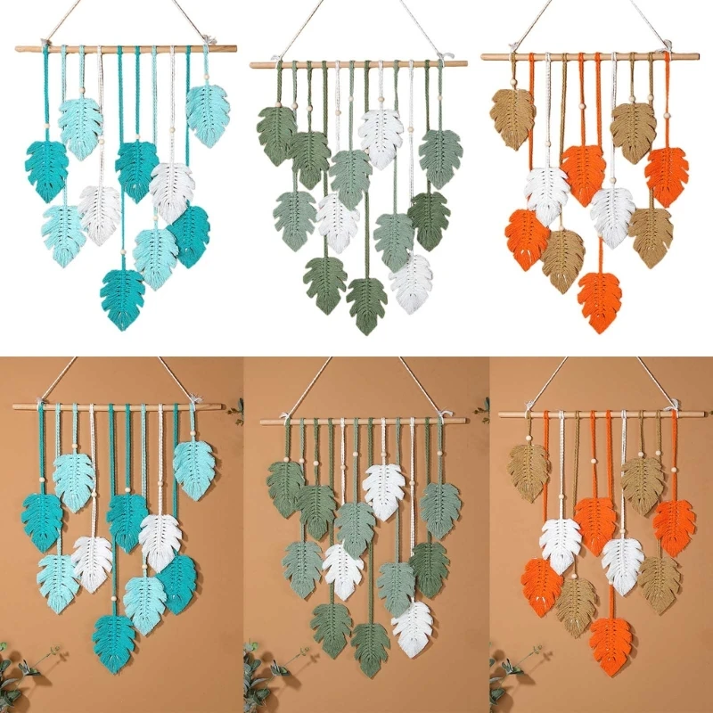 

Cotton Leaf Wall Hanging Tapestry Mix Color Tapestries for Home Bedroom Decor