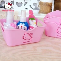 hello kitty storage box rectangular sundries sorting box pink cartoon decoration desktop sundries girls jewelry storage basket