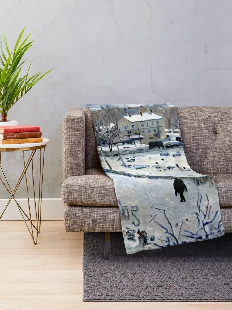 Вид Argenteuil на снегу — тихая атмосфера одеяла ко Дню зимы туристические очень