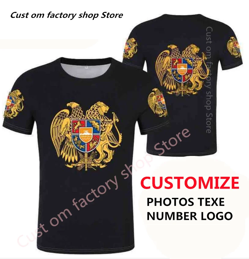 

ARMENIA country flag T-shirt men's women's black logo red black tshirt punk style top tees t shirt gothic tshirt