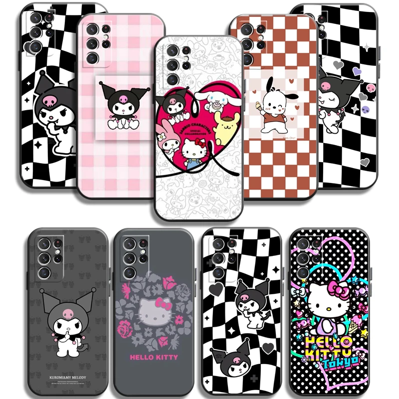 

Hello Kitty Kuromi Phone Cases For Samsung Galaxy M12 FE S20 Lite S8 Plus S9 Plus S10 S10E S10 Lite M11 M12 S20FE Cases Coque