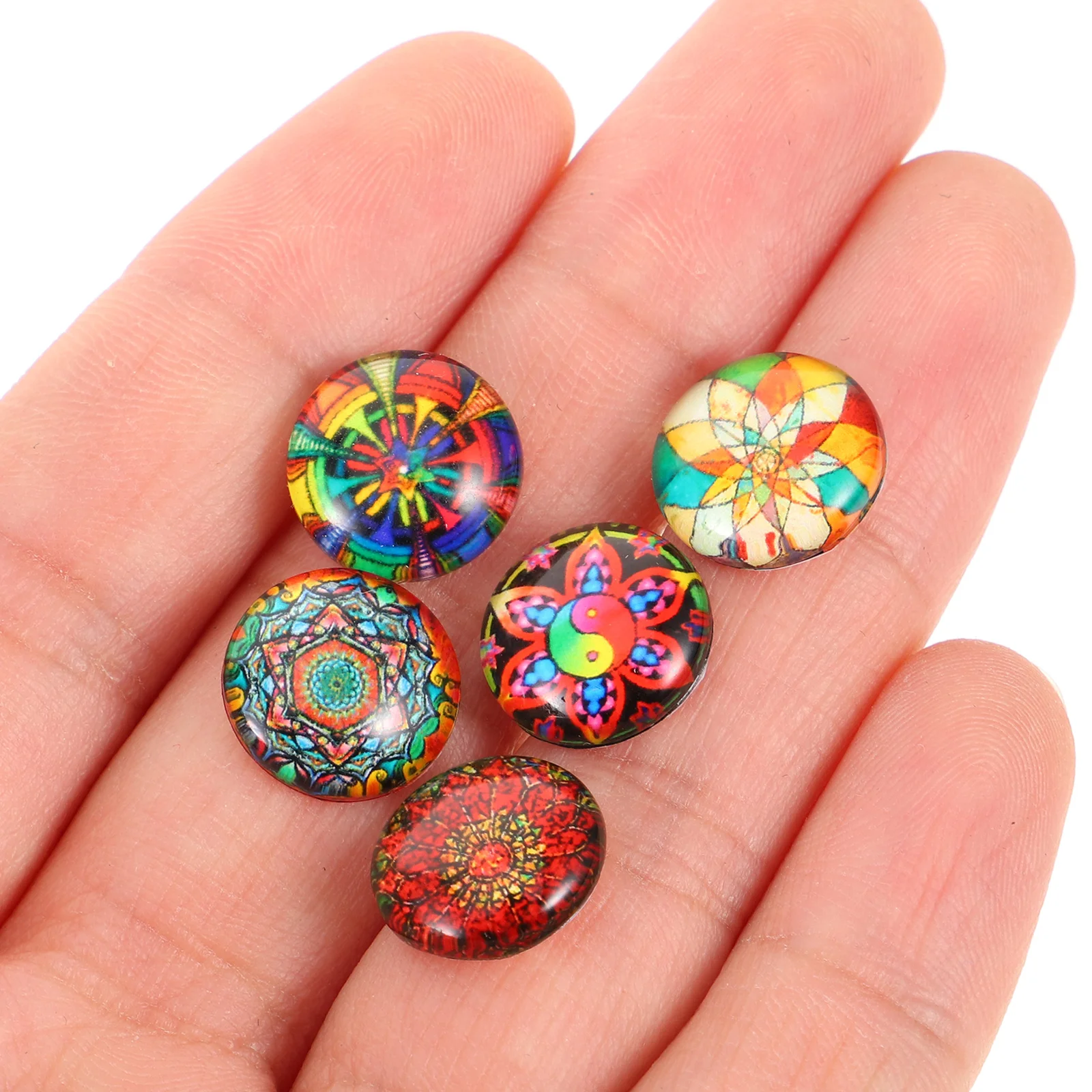 100 шт. круглая мозаичная плитка смешанные принадлежности красочные вазы для
