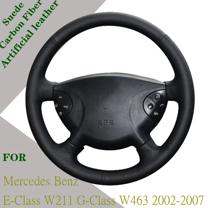 

Чехол рулевого колеса автомобиля Водонепроницаемая натуральная кожа подходит для Mercedes Benz E-Class W211 G-Class W463 2002-2007 автомобильный интерьер