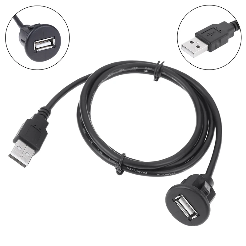 

1m PC Автомобильный приборной панели с креплением USB 2.0 Φ кабель