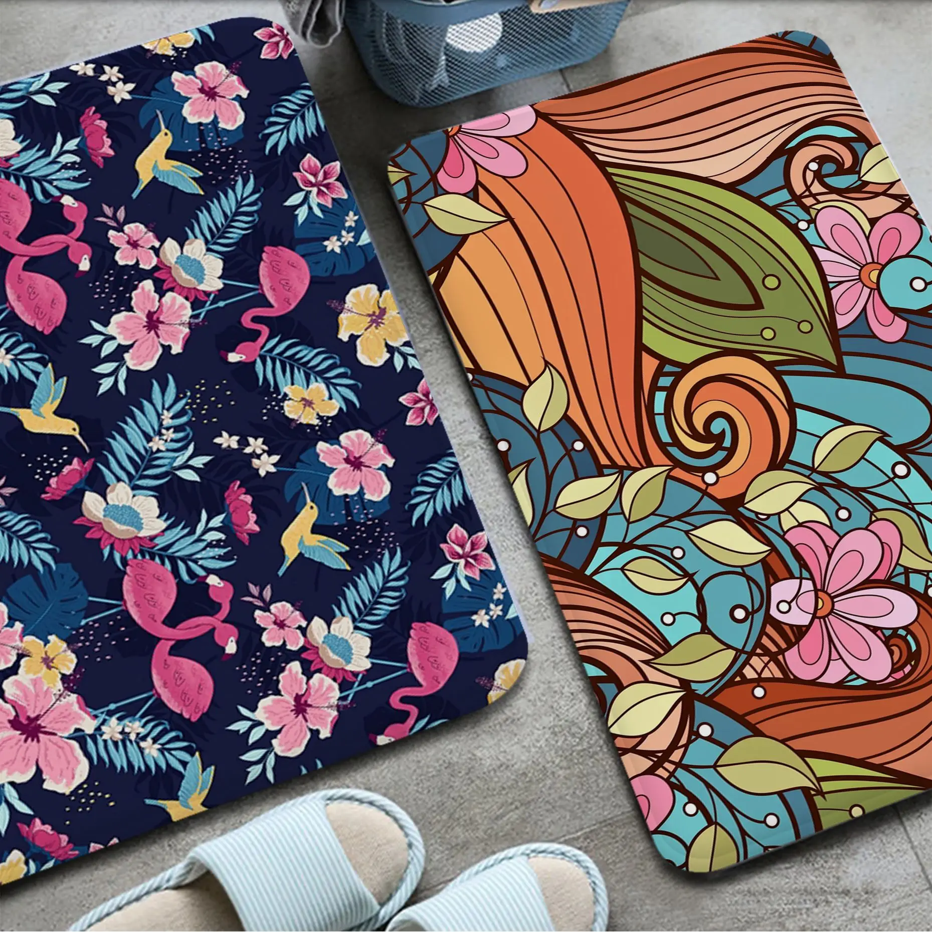 

Bohemian Kitchen Mat Kids Room Bedroom Decoration Balcony Anti-Slip Doormat Living Room Modern Home Decor