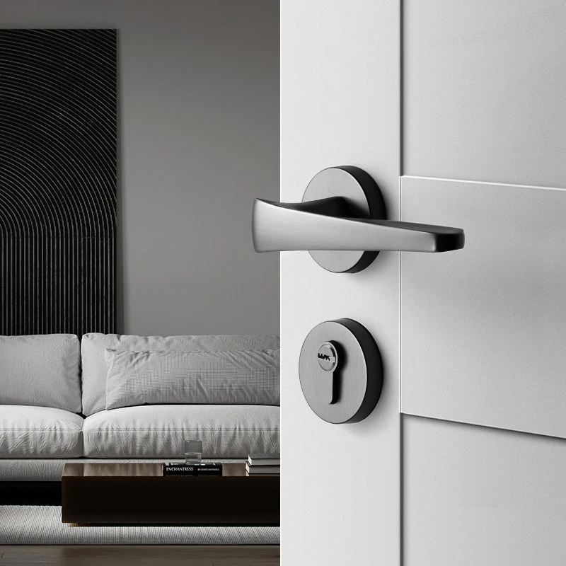 

Дверная ручка SORWDUERM с ключом, дверные рычаги, замок конфиденциальности для спальни и ванной, цинковый сплав