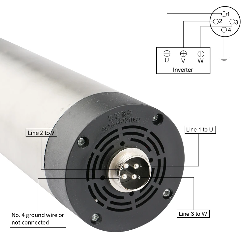 Двигатель шпинделя фрезерного станка с ЧПУ 0 8 кВт двигатель воздушным