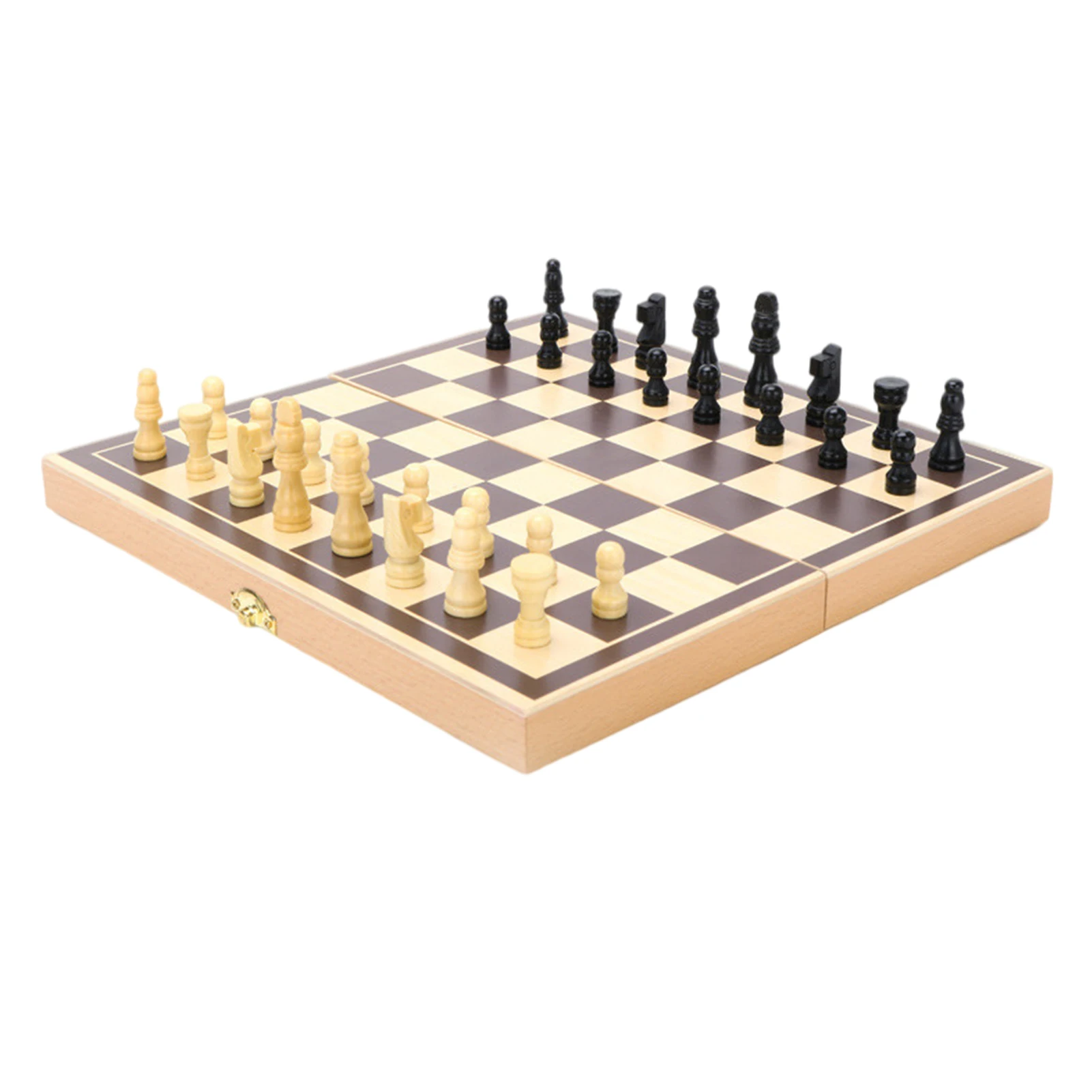 

Travel Chess Set Wooden Chess Board Portable Wooden Chess Set With Foldable Storage Chess Board Handcraft Travel Chess Set For K