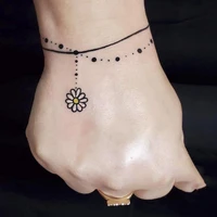 waterproof temporary tattoo sticker new craft white daisy bracelet tattoo flash tattoo wrist female