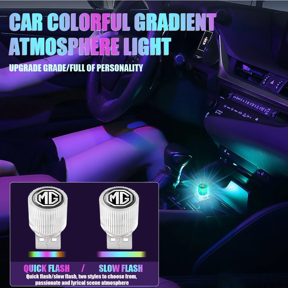 

1pcs Mini USB LED Car Interior Decorative Atmosphere Lamps Emergency Light For MG ZS 5 6 350 Tf Express ZR MGF GS X-Power MG3 GT