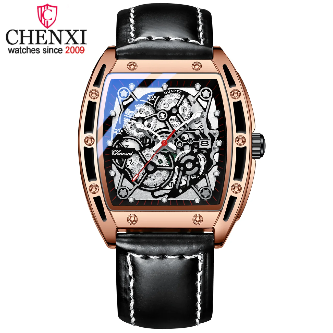 

CHENXI Original Men Watch Top Brand Business Date Quartz Mens Watches Leather Waterproof Calendar Wristwatches Male Clock