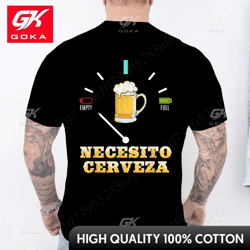 Мужская модная повседневная футболка с принтом пива мужские футболки верхняя