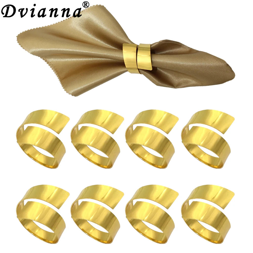 

Набор золотых колец для салфеток Dvianna, держатель для свадебных торжеств, праздников, дней благодарения, Рождества, ужина, свадьбы, вечеринки HWM07