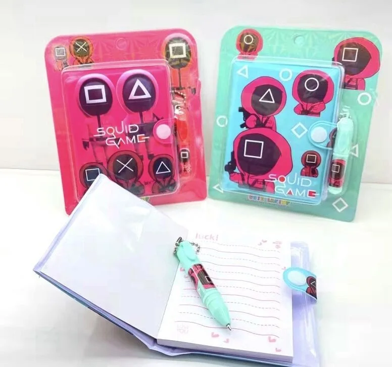 

New Squid Game Notebook Diary Notepad Black Note Book Stationery Traveler Journal Stationery School Office Supplies Gift 20pcs