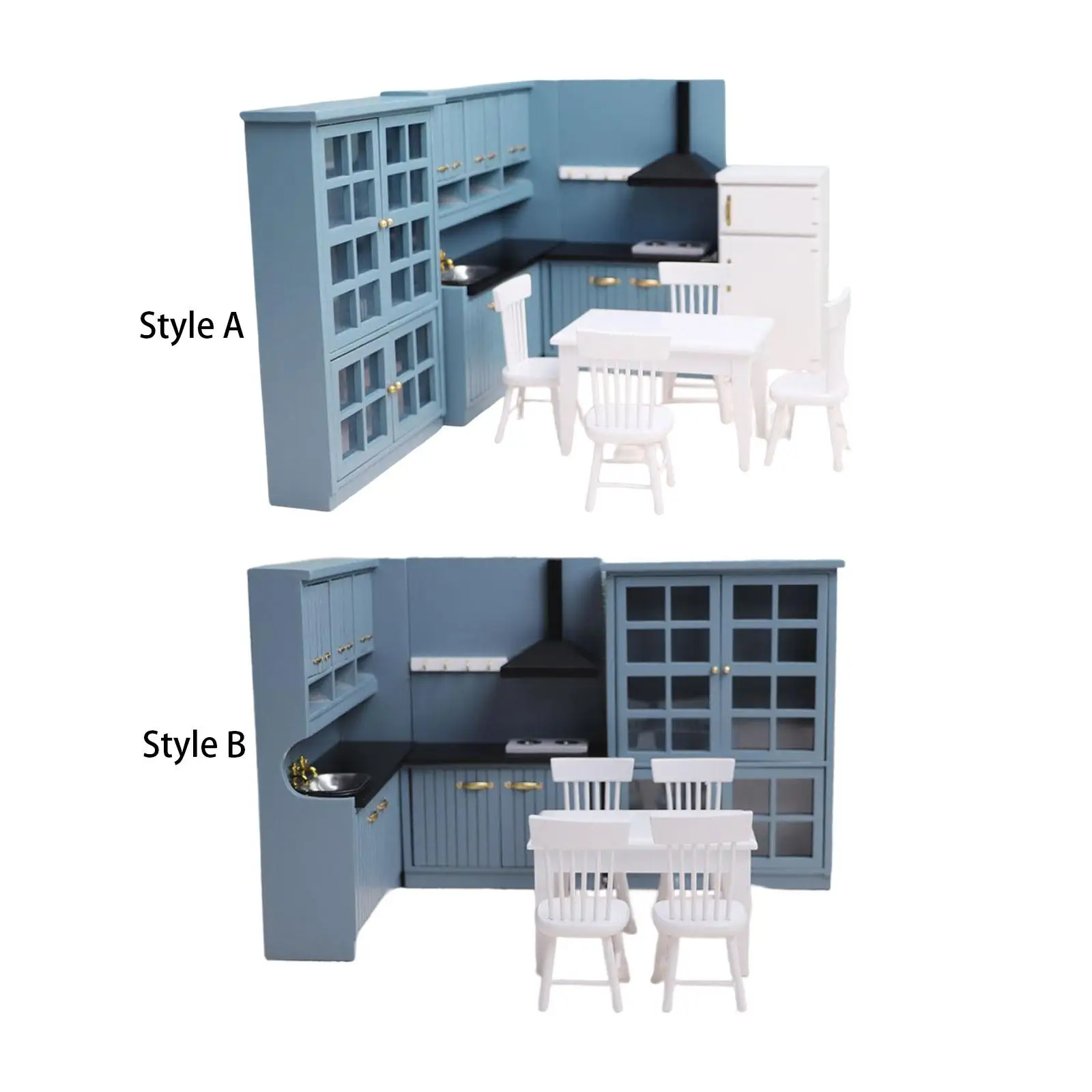 

Dollhouse Furniture Kitchen Set Ornament Furniture for 1:12 Scale Dollhouse