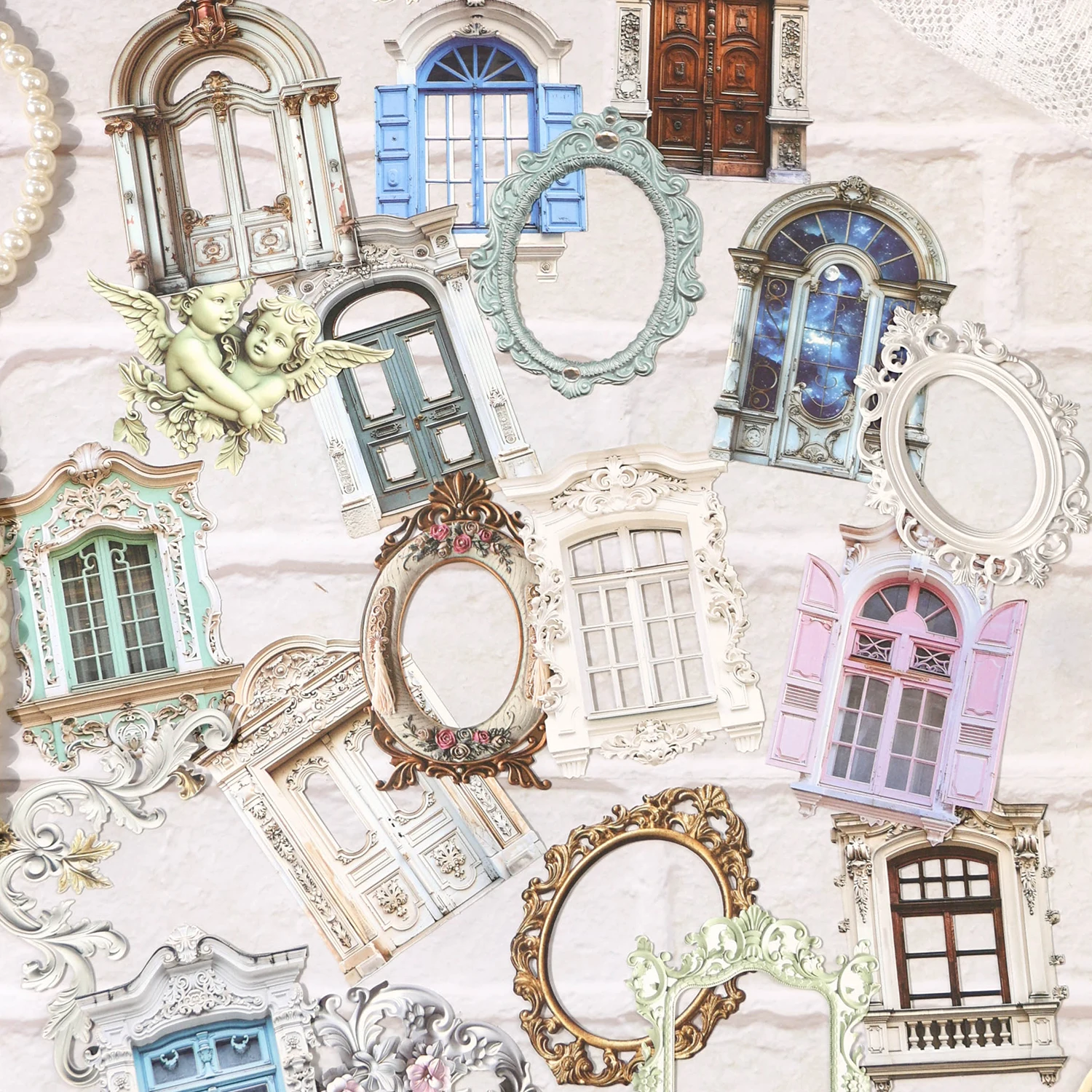 8 шт./партия декоративные бумажные наклейки в стиле ретро