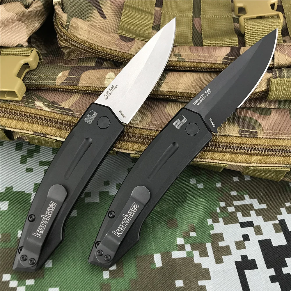 

Kershaw 7200 Launch 2 Pocket Folding Knife 3.4" CPM-154 Stone Washing Black Titanium Blade T6-6061 Handle Utility Jackknife Edc