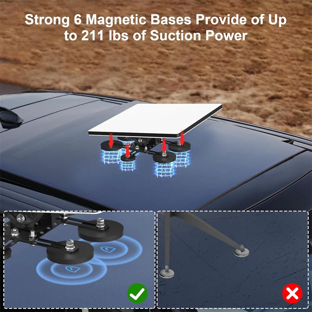 Кровельное крепление Starlink Mini(V4) регулируемый углом мини-адаптер 6 магнитных