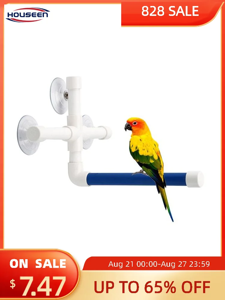 

Parrot Portable Bathroom Folding Wall Mounted Window Suction Cup Durable Practical Standing Platform Shower Perches Toy