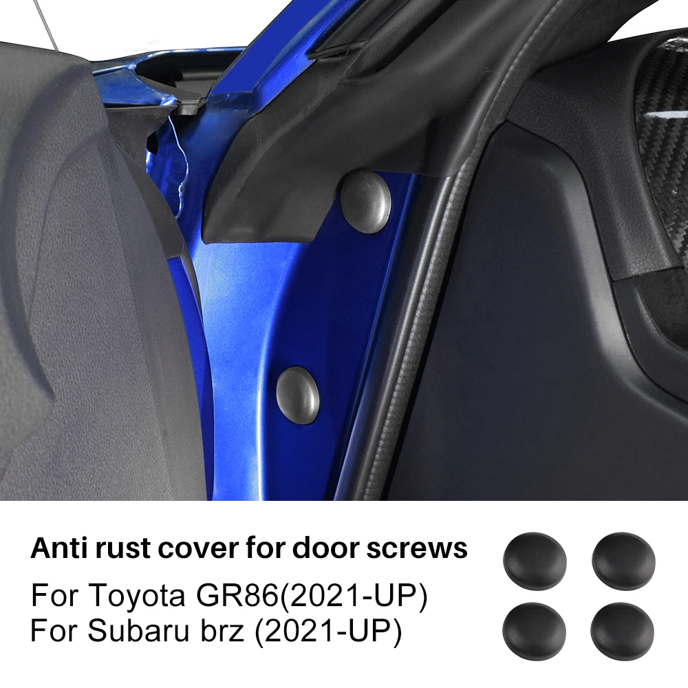 

4 шт. антикоррозийный чехол для дверных винтов, чехол для Subaru BRZ Toyota GR86 2021 2022 2023 2024 2025 ABS Ceyes, аксессуары для салона автомобиля