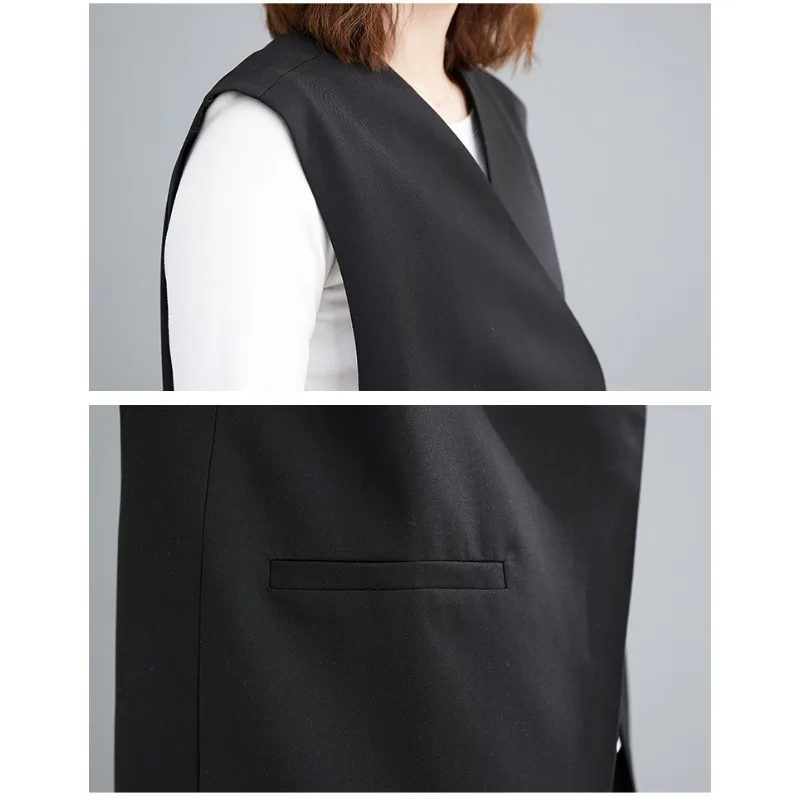 Женский саржевый жилет большого размера классический золотистый черный топ без