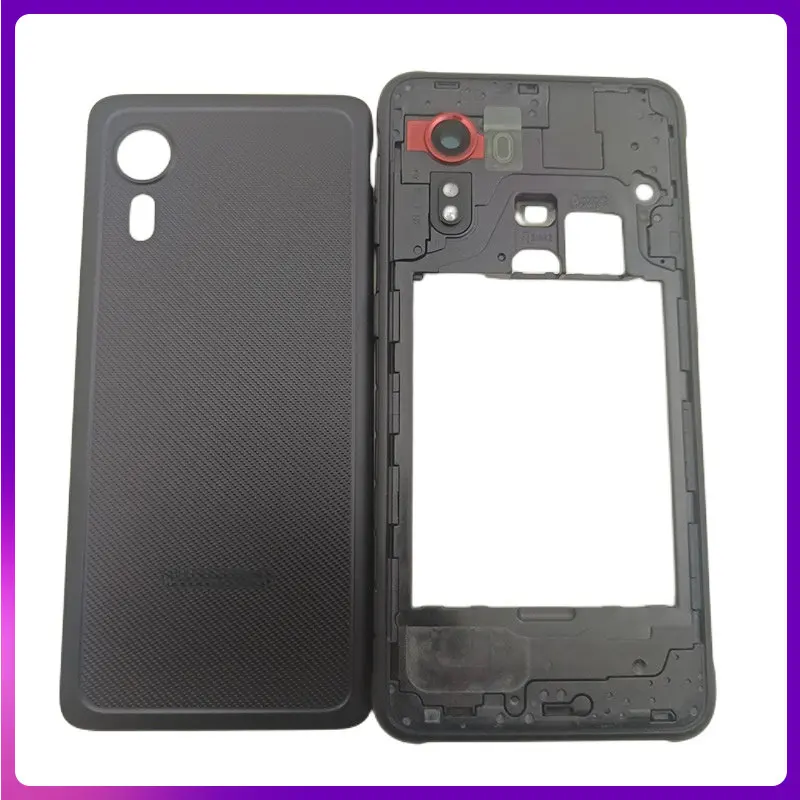 Полный корпус для Samsung Galaxy Xcover 5 G525 G525F средняя рамка пластина + Крышка батарейного отсека задняя крышка Запасные части крышка