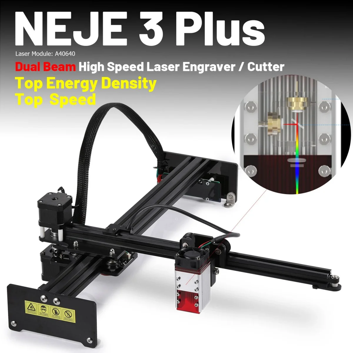 

NEJE 3 Plus N40630/A40640 10W Laser Engraver Cutter CNC Engraving Cutting Machine Metal Arcylic Wood