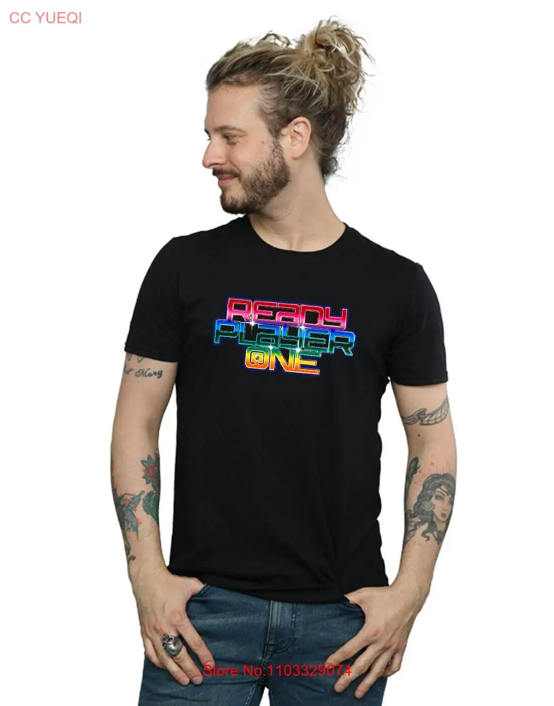 Футболка Ready Player One мужская с радужным логотипом |