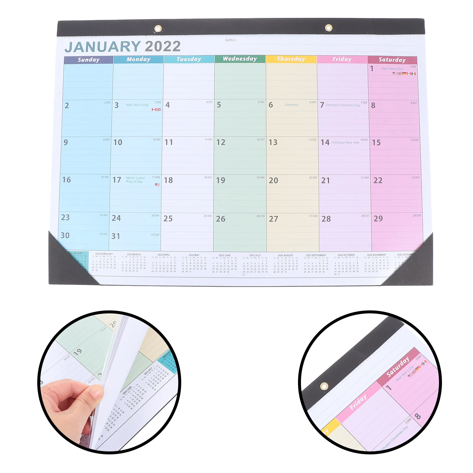 

1Pc Creative 2022 Calendar Schedule Calendar Home Hanging English Calendar