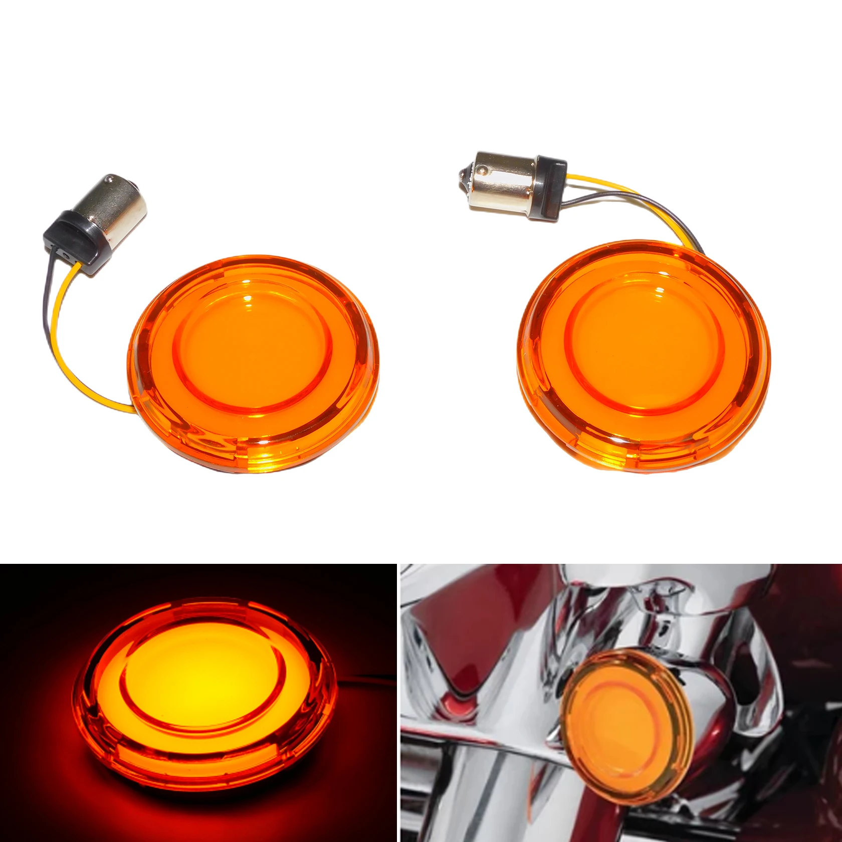 

Светодиодные указатели поворота для мотоциклов, панельный светильник 1156 в стиле Bullet для Harley Touring Street Glide Softail Sportster XL Dyna