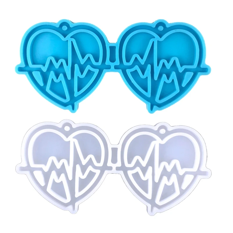 

Q81D Love Shape Pendant Combination Earrings Mold Christmas Pendant Silicone Mold Home Decoration Mold Suitable for Women