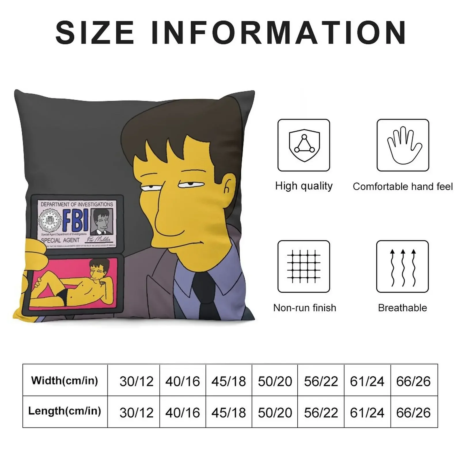 Декоративная подушка Agent Mulder FBI декоративные подушки в стиле аниме диванные