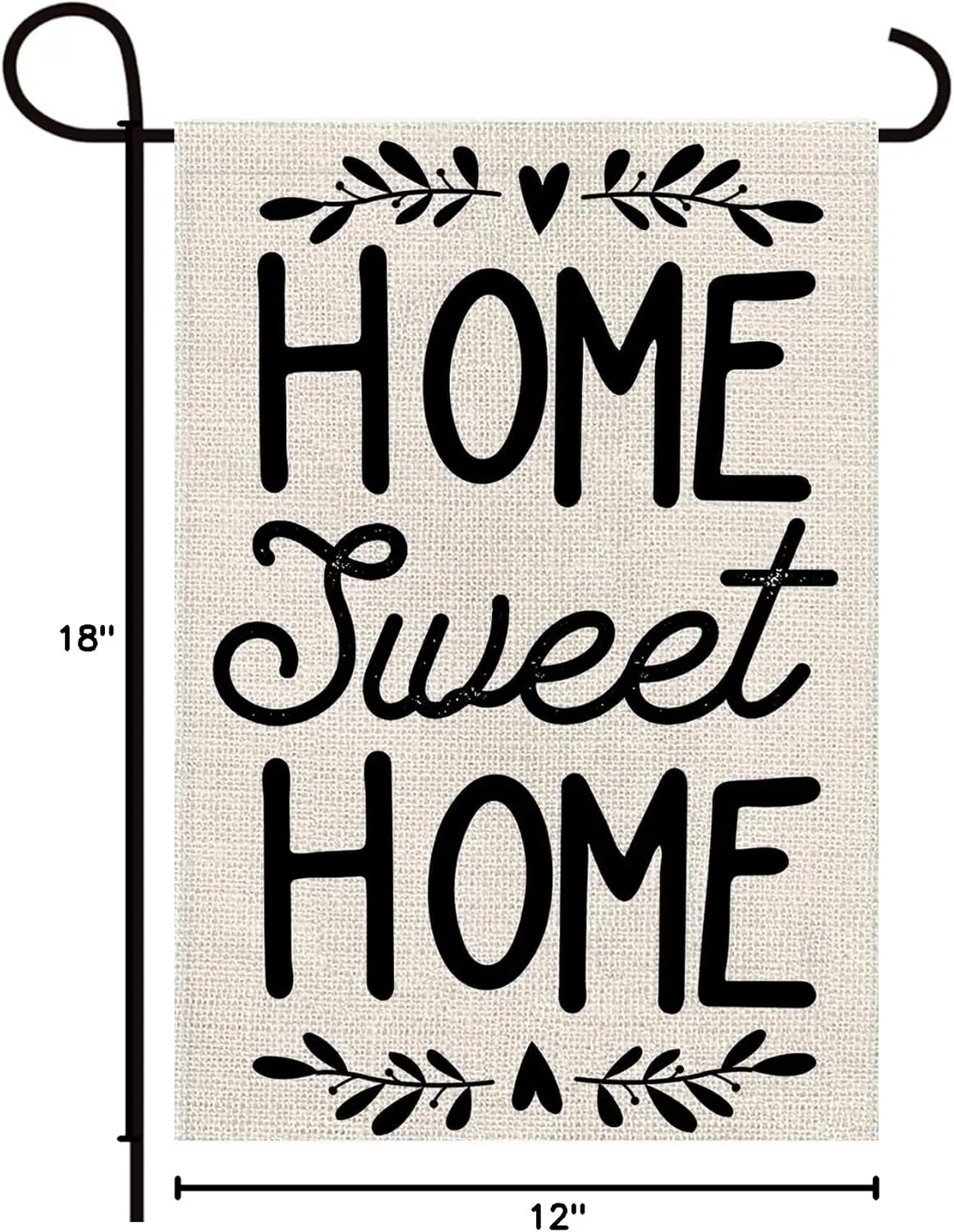Фото Флаг для сада Texupday Home Sweet Home, двусторонний, вертикальный, из мешковины, для ежедневного использования, сезонный, в деревенском стиле, для праздников, вечеринок, для улицы, для двора, PPZ №3