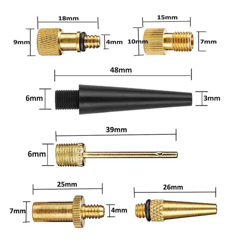 

Bicycle Valve Adapter SV AV DV Copper Bicycle Valve Adapter Set Bike Tire Pump Adapter Inflator Pump Accessory 25/32pcs
