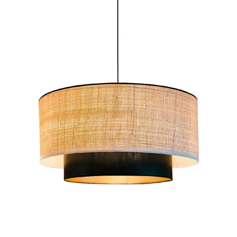 Ретро средневековый подвесной светильник Ваби-Саби из ротанга потолочная люстра